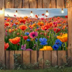 Tuindecoratie-MuchoWow Tuinposter 180x120cm Bloemen Klaprozen Kleurrijk