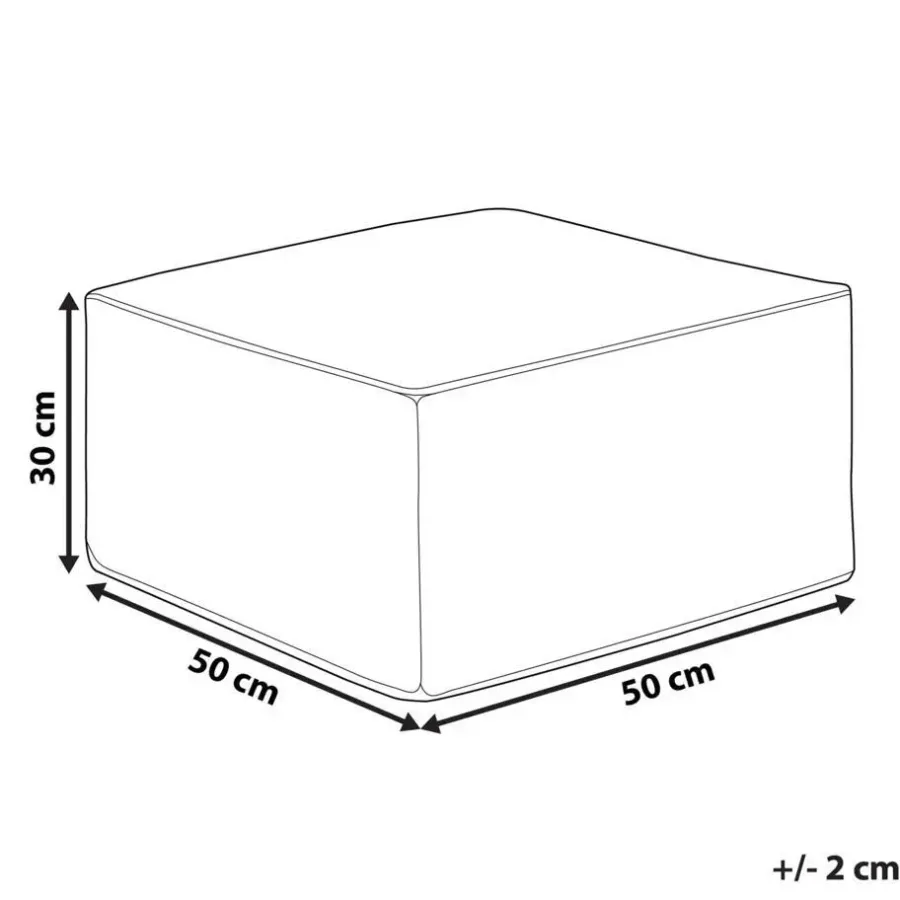 Poefen-Beliani MUKKI - Poef - Grijs - 50 x 50 cm - Polyester