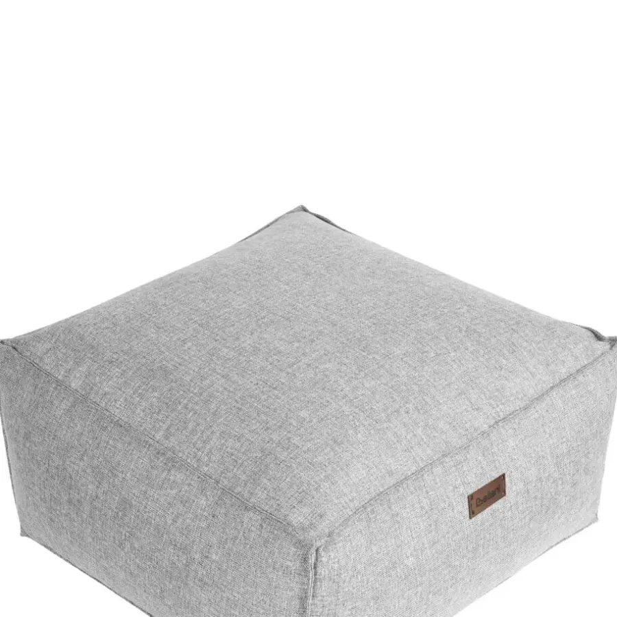 Poefen-Beliani MUKKI - Poef - Grijs - 50 x 50 cm - Polyester