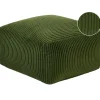 Beliani MUKKI - Poef - Groen - Corduroy