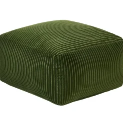 Beliani MUKKI - Poef - Groen - Corduroy