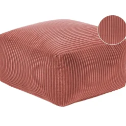 Poefen-Beliani MUKKI - Poef - Rood - Corduroy
