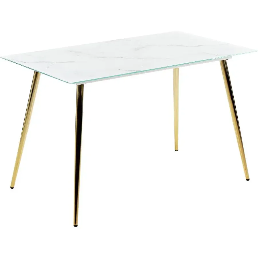 Rechthoekige Eettafels-Beliani MULGA - Eettafel - Wit - Veiligheidsglas