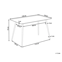 Rechthoekige Eettafels-Beliani MULGA - Eettafel - Wit - Veiligheidsglas
