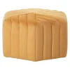 Beliani MURIETTA - Poef - Geel - 53 cm - Fluweel