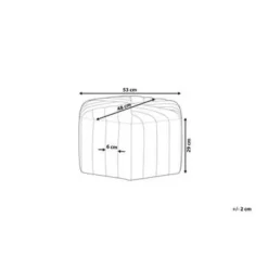 Beliani MURIETTA - Poef - Geel - 53 cm - Fluweel