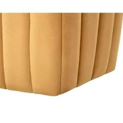 Beliani MURIETTA - Poef - Geel - 53 cm - Fluweel