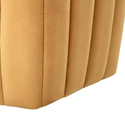 Beliani MURIETTA - Poef - Geel - 53 cm - Fluweel