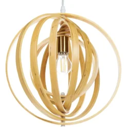 Hanglampen-Leen Bakker MURRELL - Hanglamp - Lichtbruin - Populierenhout