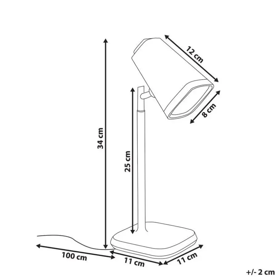 Leen Bakker MUSCA - Bureaulamp LED - Wit - Synthetisch materiaal