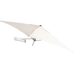 ACAZA Muurparasol Vierkant - 200x200cm - met muurbevestiging - Ecru - Gebroken wit