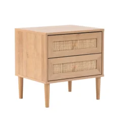 Acaza Nachtkastje - Bijzettafel - 39 x 48 x 49 cm - eiken kleur