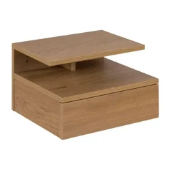 Nachtkastjes|Nachtkastjes-Leen Bakker Nachtkastje Granbo - 1 lade - eikenkleur
