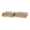 Giga Living Nachtkastje Naturel Acaciahout - Set van 2 - 30x25x8cm