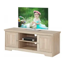 Tv Meubels-Loft24 Nanna - TV-meubel met 2 deuren in eiken effect