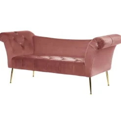 Beliani NANTILLY - Chaise longue - Roze - Symmetrisch - Fluweel