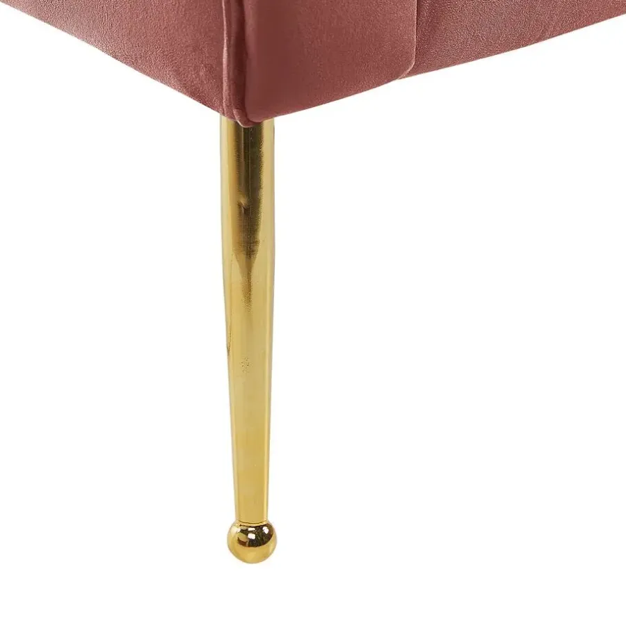 Beliani NANTILLY - Chaise longue - Roze - Symmetrisch - Fluweel