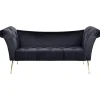 Loveseats-Beliani NANTILLY - Chaise longue - Zwart - Fluweel