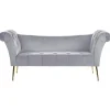 Beliani NANTILLY - Chaise longue - Grijs - Symmetrisch - Fluweel