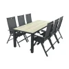 Tuinsets-Hartman Napoli/Nola verstelbare tuinset 210x90 cm. - Antraciet/Houtlook