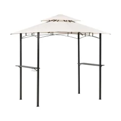 Terrasoverkappingen-Beliani NARO - Tuinpaviljoen - Beige - Staal