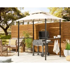 Terrasoverkappingen-Beliani NARO - Tuinpaviljoen - Beige - Staal