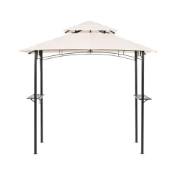 Terrasoverkappingen-Beliani NARO - Tuinpaviljoen - Beige - Staal