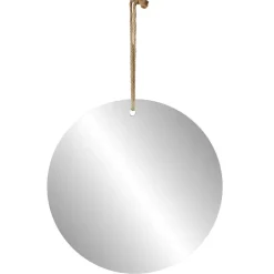 Natural Living spiegel - rond - naturel - jute touw - D30 cm