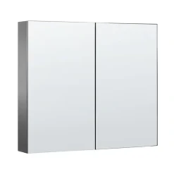 Beliani NAVARRA - Badkamermeubel - Zwart - 80 x 70 cm - Multiplex