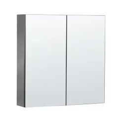 Spiegelkasten-Beliani NAVARRA - Badkamermeubel - Zwart - Multiplex
