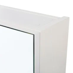 Spiegelkasten-Beliani NAVARRA - Badkamermeubel - Wit/Zilver - Multiplex