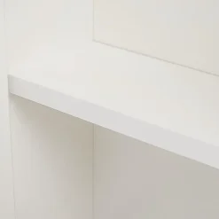 Spiegelkasten-Beliani NAVARRA - Badkamermeubel - Wit/Zilver - Multiplex