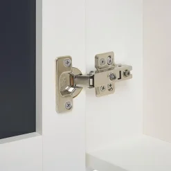 Spiegelkasten-Beliani NAVARRA - Badkamermeubel - Wit/Zilver - Multiplex