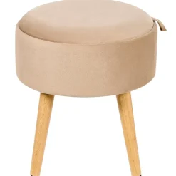 Beliani NEELY - Hocker - Beige - Fluweel