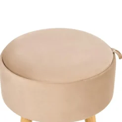 Beliani NEELY - Hocker - Beige - Fluweel