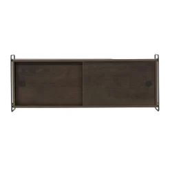 Wandkasten-Leen Bakker Nest living Marcus Hangende Houten Wandkast Walnoot - 122 x 35 cm