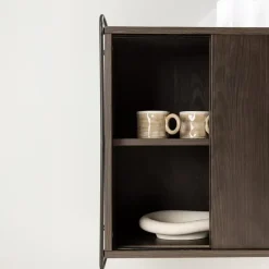 Leen Bakker Nest living Marcus Hangende Houten Wandkast Walnoot - 60 x 35 cm