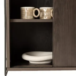Leen Bakker Nest living Marcus Hangende Houten Wandkast Walnoot - 60 x 35 cm