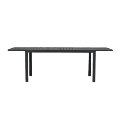 Tuintafels-Leen Bakker Nest outdoor Grace Uitschuifbare Tuintafel Zwart - 160 tot 240 x 100 cm