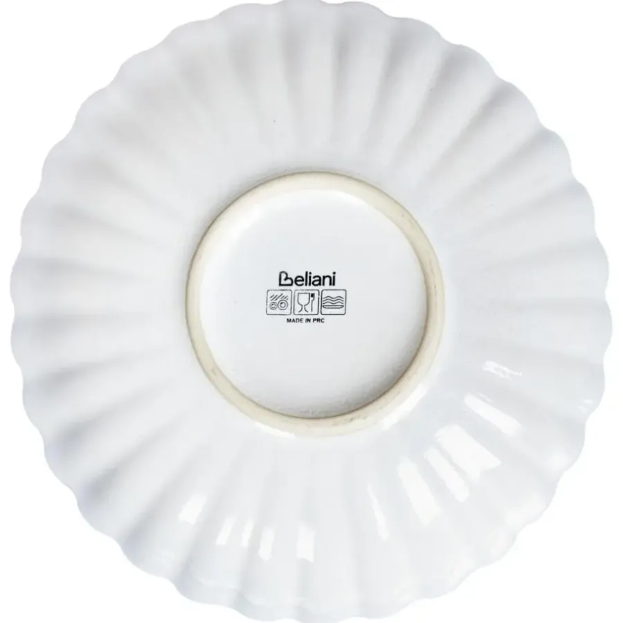 Serviessets-Leen Bakker NETTLE - Diepe borden set van 8 - Wit - Steengoed