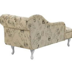 Beliani NIMES - Chaise longue - Beige - Rechterzijde - Polyester