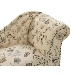 Beliani NIMES - Chaise longue - Beige - Rechterzijde - Polyester