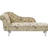 Loveseats-Beliani NIMES - Chaise longue - Beige - Linkerzijde - Polyester