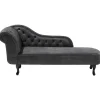 Loveseats-Beliani NIMES - Chaise longue - Grijs - Linkerzijde - Kunstleer