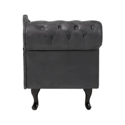 Loveseats-Beliani NIMES - Chaise longue - Grijs - Linkerzijde - Kunstleer