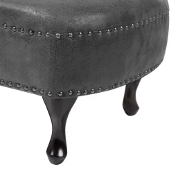 Loveseats-Beliani NIMES - Chaise longue - Grijs - Linkerzijde - Kunstleer