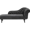 Beliani NIMES - Chaise longue - Grijs - Rechterzijde - Kunstsuède