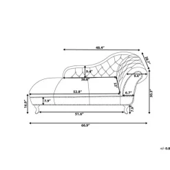 Beliani NIMES - Chaise longue - Grijs - Rechterzijde - Kunstsuède