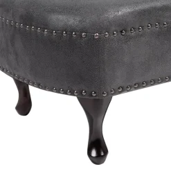 Beliani NIMES - Chaise longue - Grijs - Rechterzijde - Kunstsuède