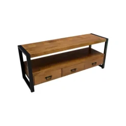 Furndea Nobe Interiors TV Meubel Britt 3 lades industrieel 150x45x60cm